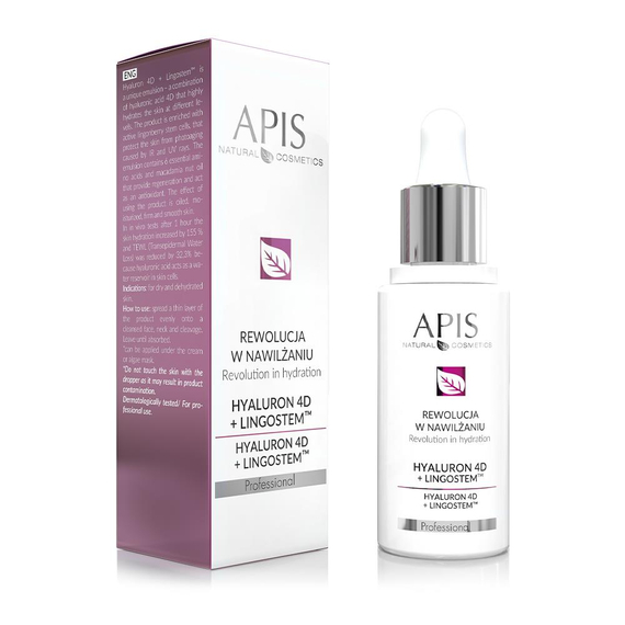 Kwas hialuronowy Apis Professional HYALURON 4D + LINGOSTEM™ 30ml